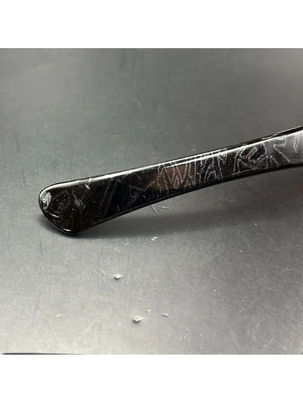 Oakley Antix Polished Black History Text OEM Replacement Arms